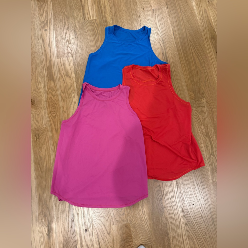 Lululemon high neck running and training tops (lot of 3) size 8